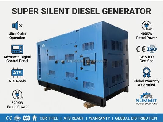 comprar Generadores diésel silenciosos Perkins de 400 kva y 500 kva con alternador Stamford y arranque eléctrico de 24 V CC y ATS en venta online manufacture