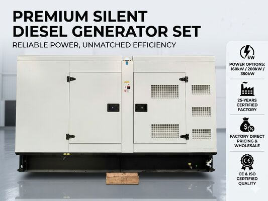 Generador diésel silencioso Cummins personalizado de 160kw 200kw 350kw, grupo electrógeno diésel silencioso con generador trifásico a precio de fábrica